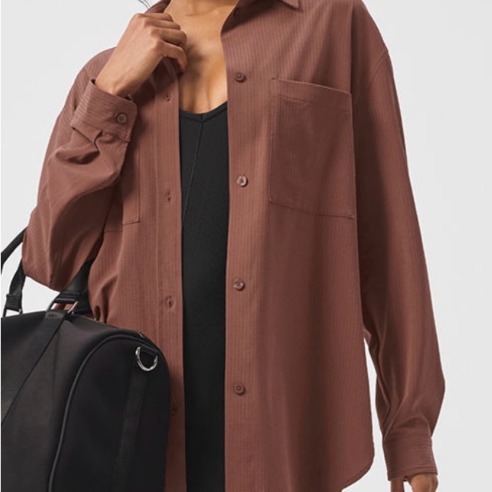 Chestnut  Button-Up Shirt Alo